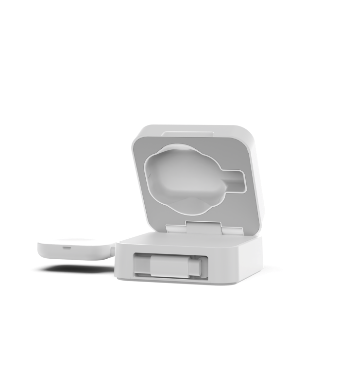 Qi Certified 3-in-1 Magnetic Wireless Charger with Foldable Stand for iPhone, Apple Watch and AirPods