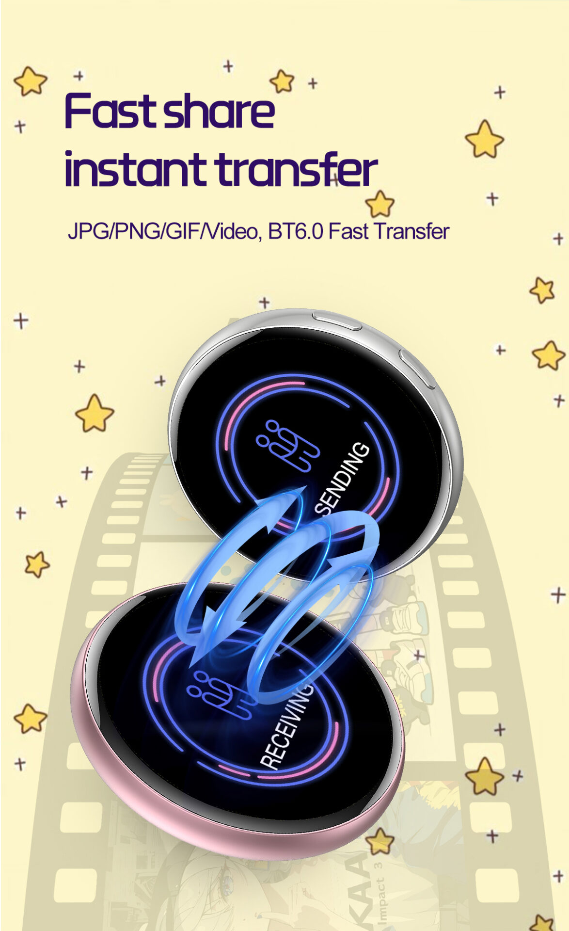 Custom Rechargeable Bluetooth Sound Badge Glowing Lapel Pin for Cosplay Anime - Image 8