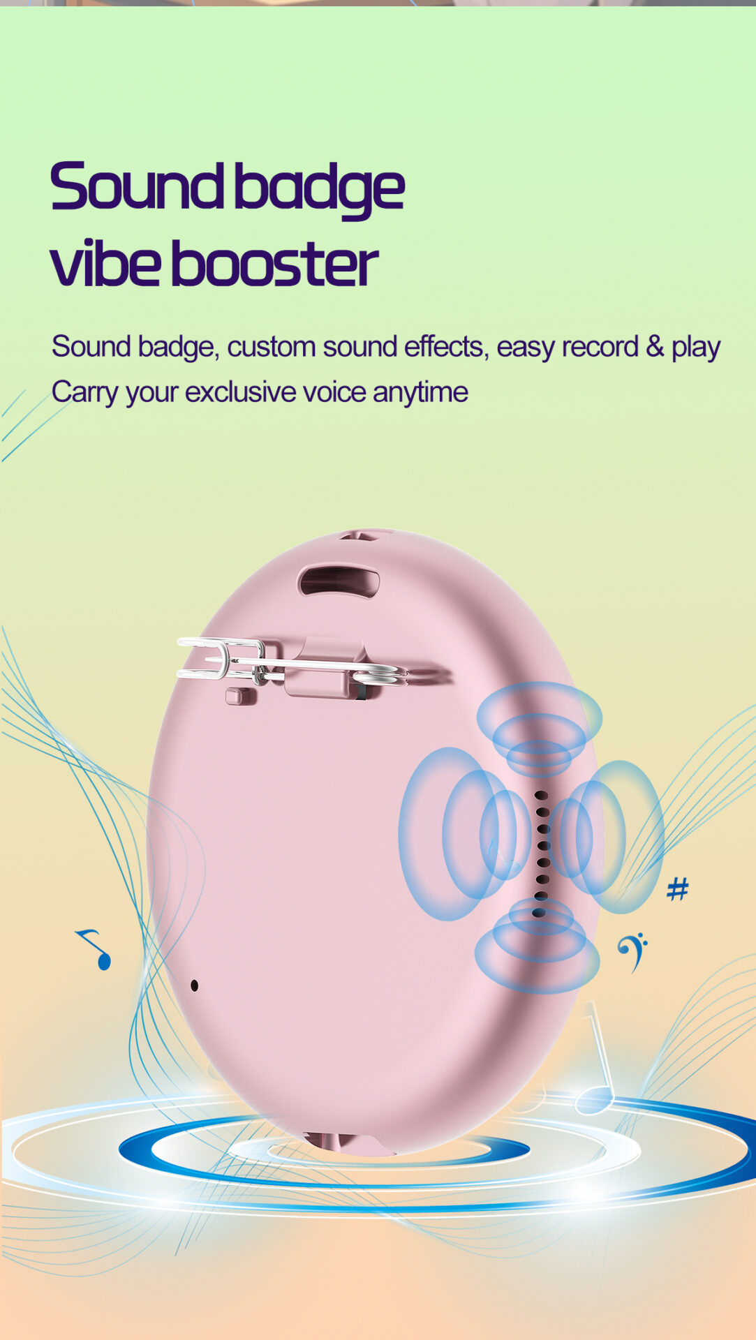 Custom Rechargeable Bluetooth Sound Badge Glowing Lapel Pin for Cosplay Anime - Image 9
