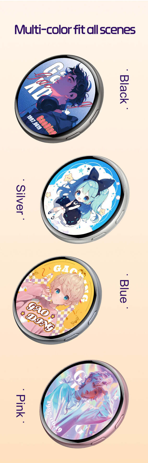 Custom Rechargeable Bluetooth Sound Badge Glowing Lapel Pin for Cosplay Anime - Image 12