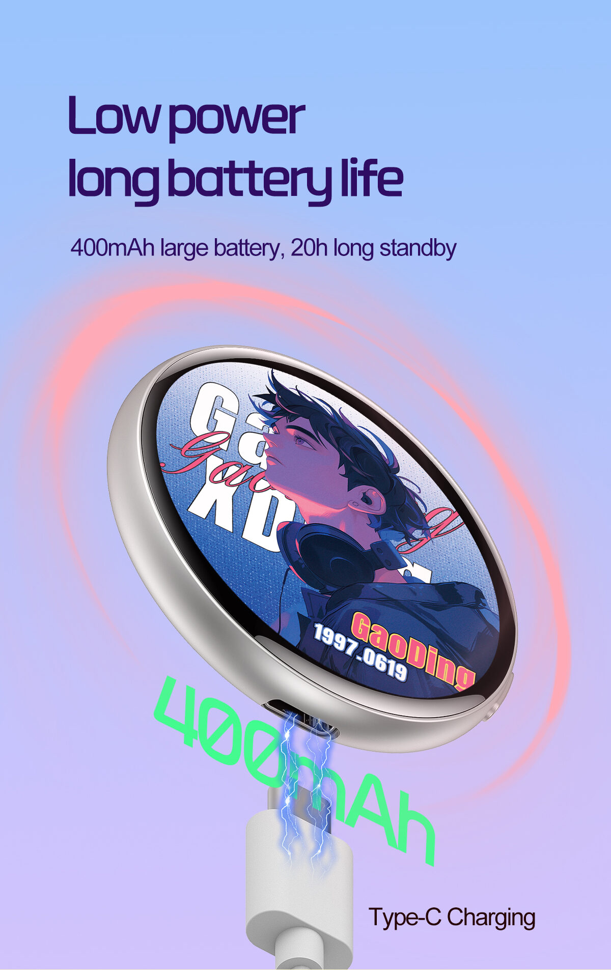 Custom Rechargeable Bluetooth Sound Badge Glowing Lapel Pin for Cosplay Anime - Image 14