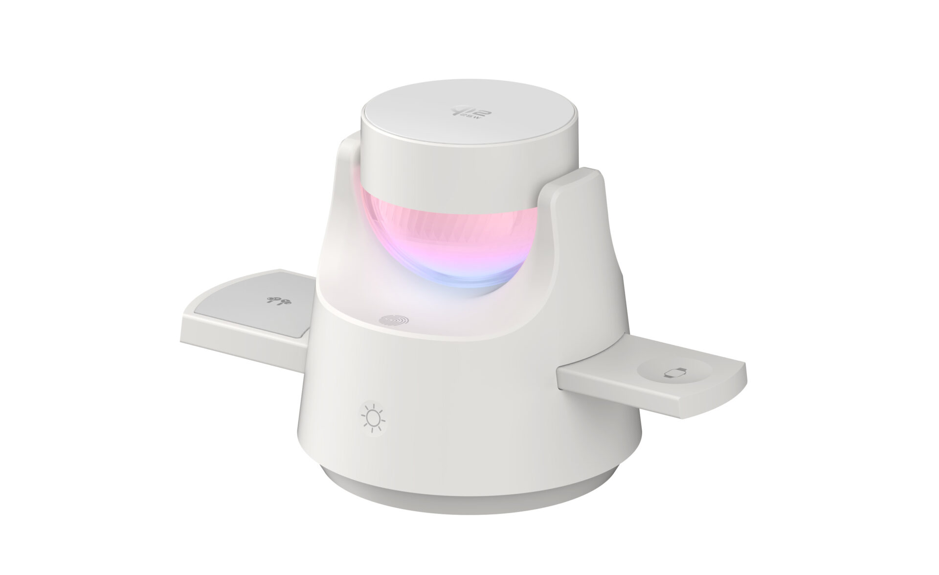 Private Mold 3 In 1 Magnetic Wireless Charger, Qi2 15W Fast Charger With Stepper Motor Adjustable Bracket RGB Light For Phone Watch Earbuds