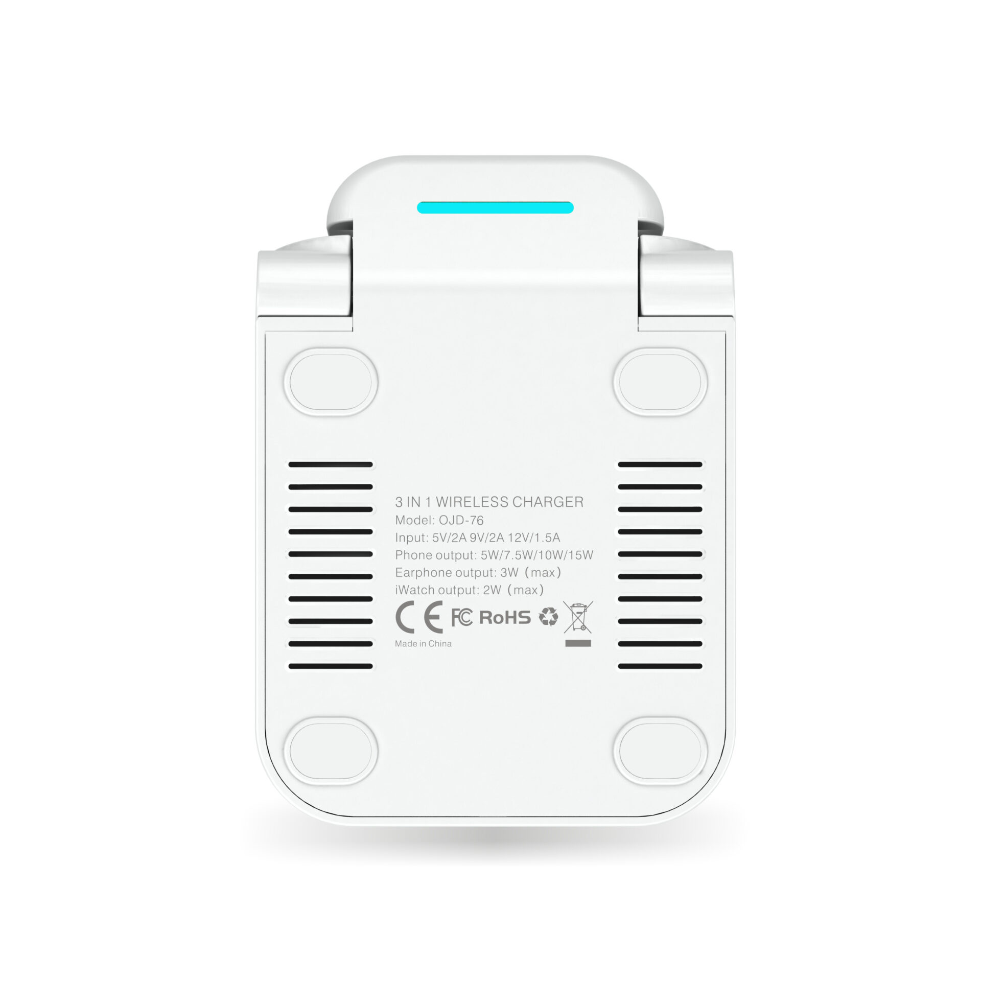 Foldable QI Wireless Charging Station 3 in 1 Multi Device Charger for Apple Devices - Image 2
