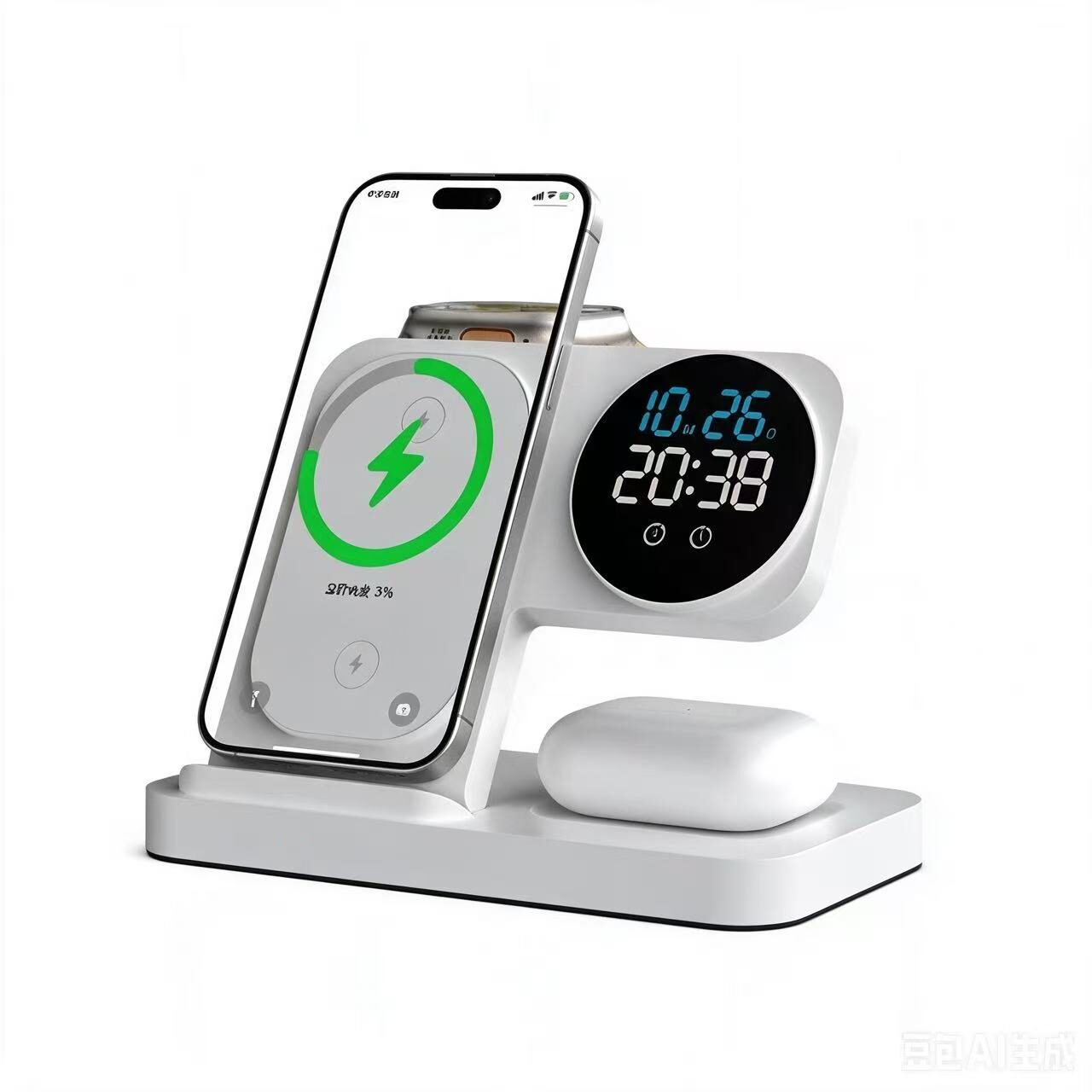 Multifunctional wireless charging stand with clock - Image 2