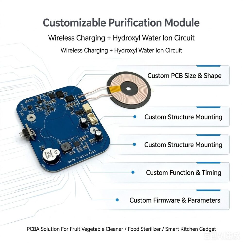 Custom structure vegetable cleaner circuit board