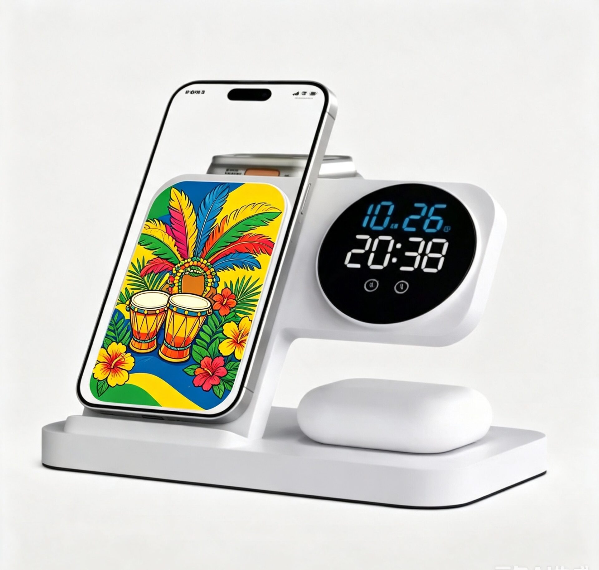 Multifunctional wireless charging stand with clock - Image 8