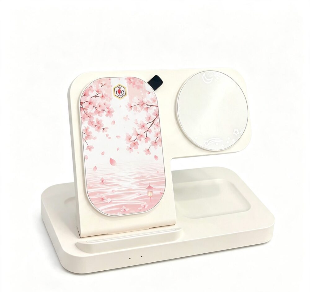 Multifunctional wireless charging stand with clock