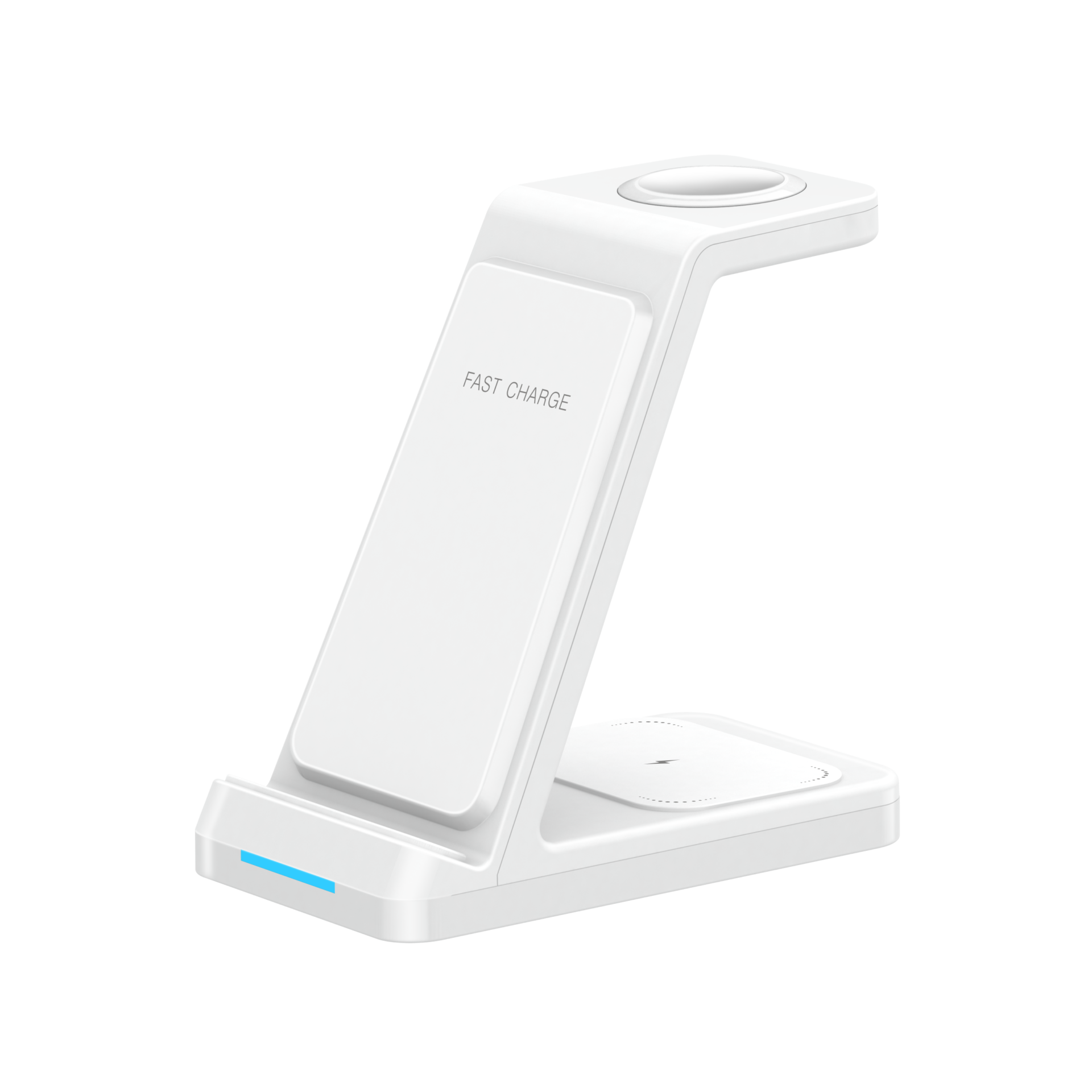 Vertical QI Standard 3-in-1 Wireless Charging Stand With LED Indicator Multi-device Wireless Charger Dock - Image 4