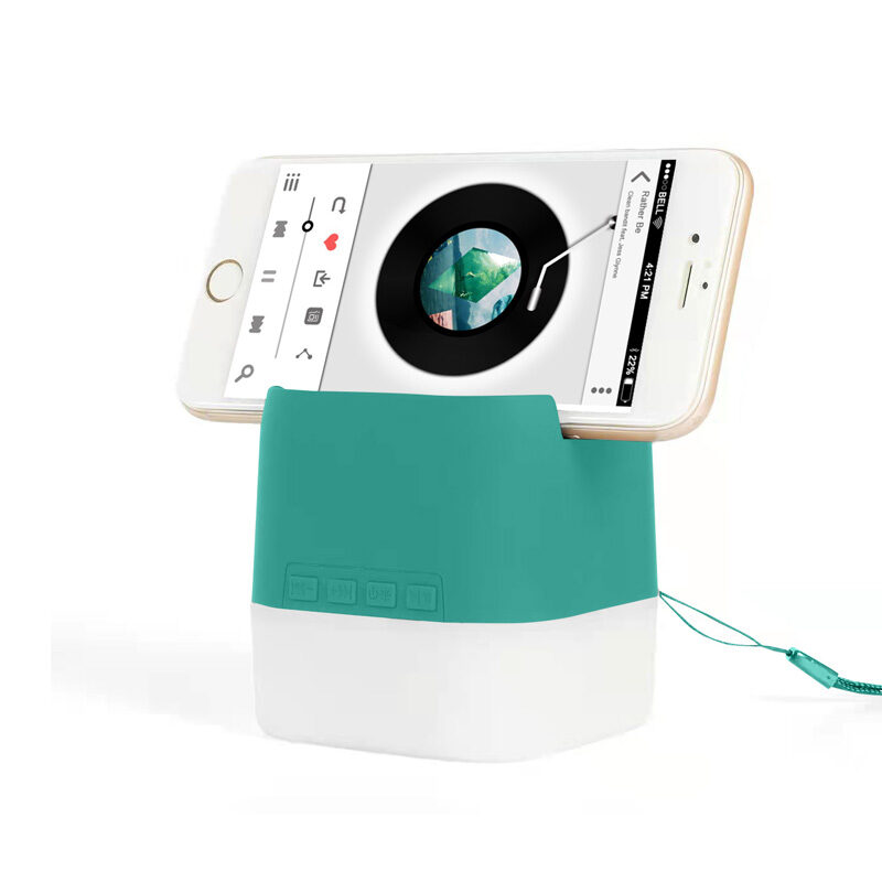 Mini Portable Bluetooth Speaker With Phone Holder