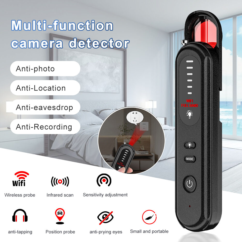 Portable Hidden Camera Detector, Anti Spy Bug GPS Tracker Finder with Infrared Scan