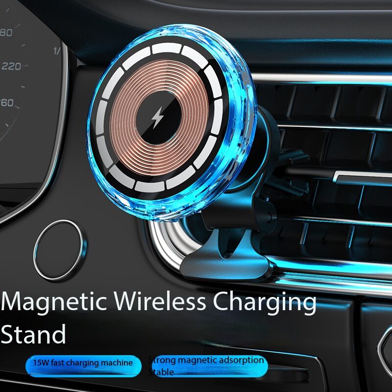 wireless charging car mount with led