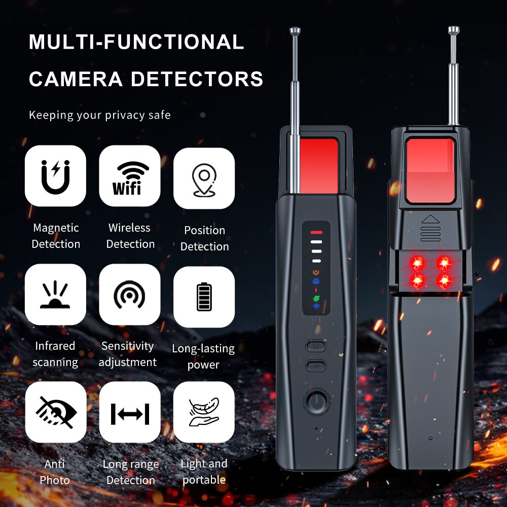 Portable Anti Spy Detector, Detect Camera, Audio Bug, GPS Locator for Hotel Car Privacy Security