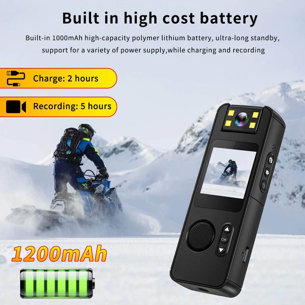 Magnetic Clip Body Cam Type-C Charging Loop Recording Sports Camera