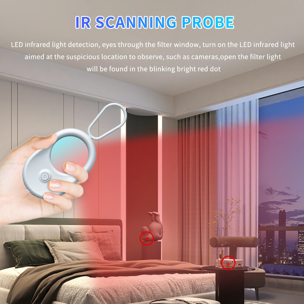 Keychain Hidden Camera Detector, Infrared Scanning Privacy Guard