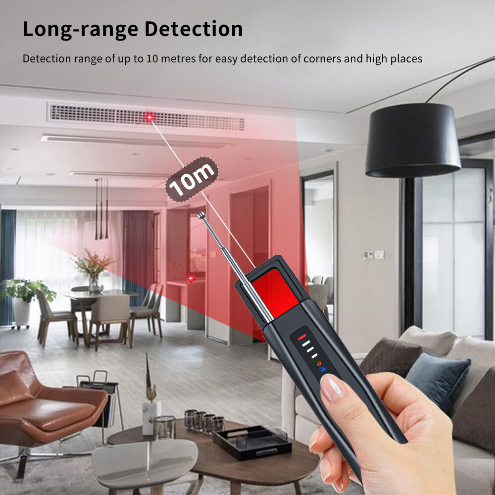 Multifunctional Hidden Device Detector, RF Signal / Infrared Camera / GPS Tracker / Bug Scanner with Retractable Antenna