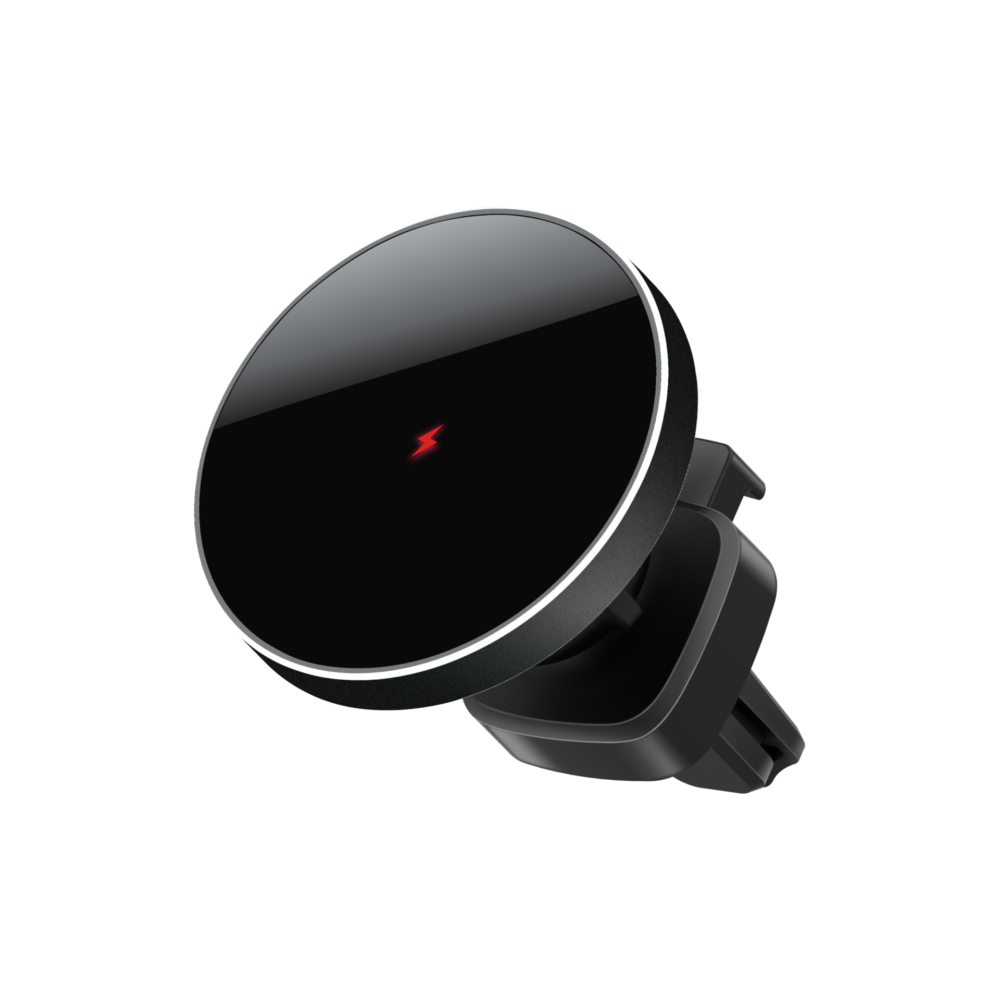 Magnetic Air Vent Car Wireless Charger Mount with LED Power Indicator, 15W Fast Charging Auto Phone Holder