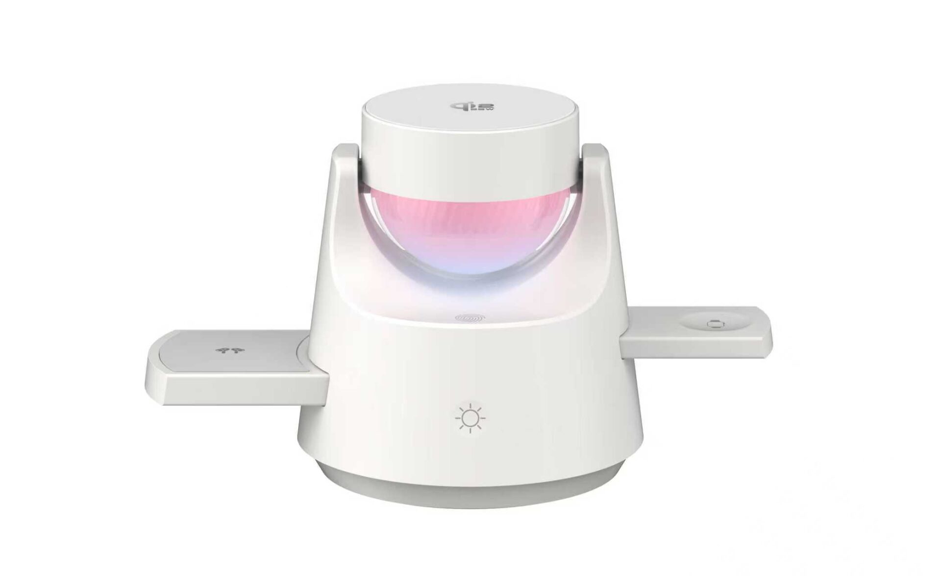 Private Mold 3 In 1 Magnetic Wireless Charger, Qi2 15W Fast Charger With Stepper Motor Adjustable Bracket RGB Light For Phone Watch Earbuds - Image 3