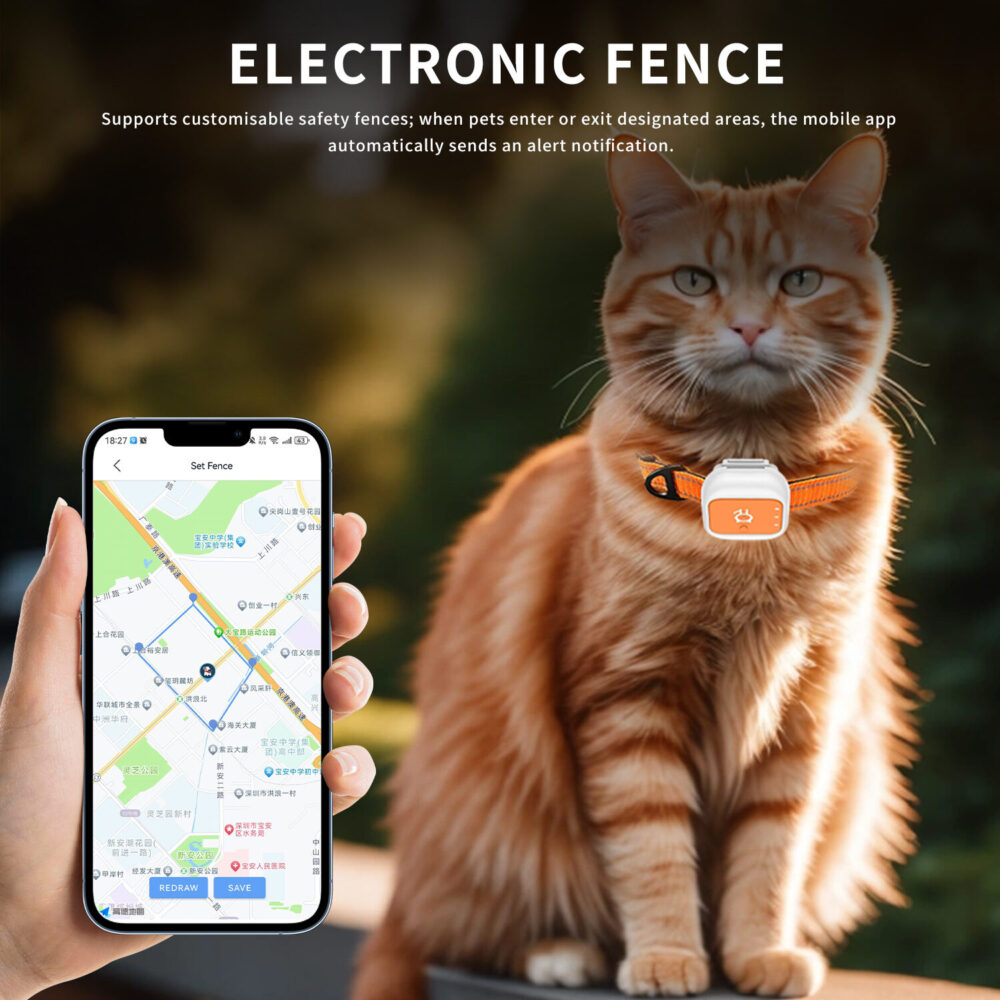 Long Standby Magnetic Charging Pet GPS Tracking Device