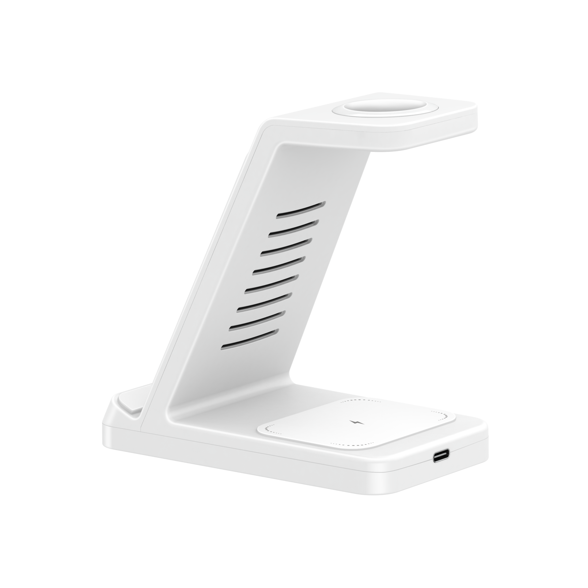 Vertical QI Standard 3-in-1 Wireless Charging Stand With LED Indicator Multi-device Wireless Charger Dock - Image 7