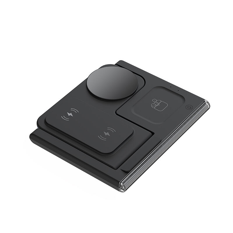 Foldable 3‑in‑1 Wireless Charger Dock Digital Clock & Ambient Light for Phone Earbuds Watch Home Use - Image 5