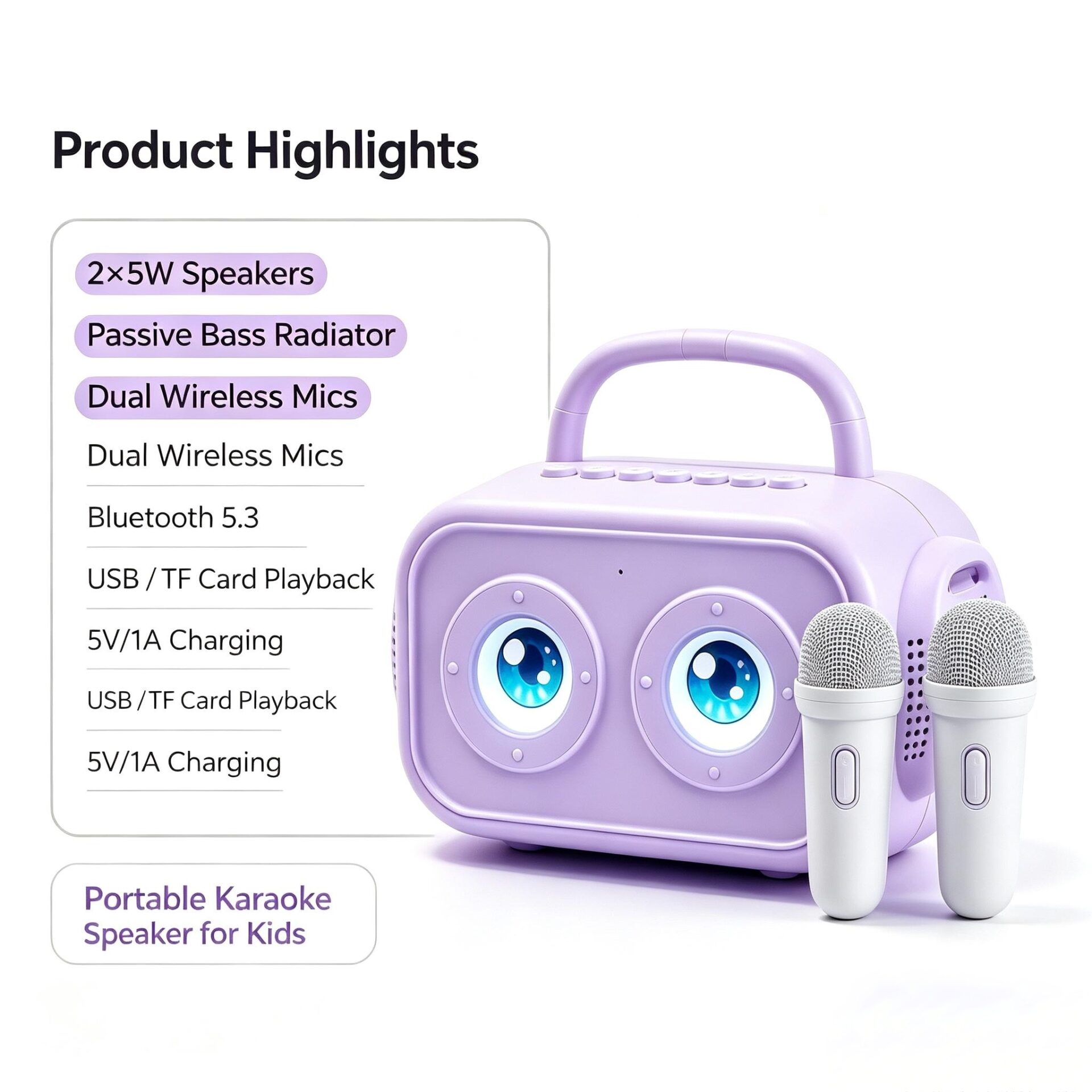 Wholesale Kids Bluetooth Karaoke Speaker | Custom Eye Animation Private Label ODM OEM Manufacturer - Image 6