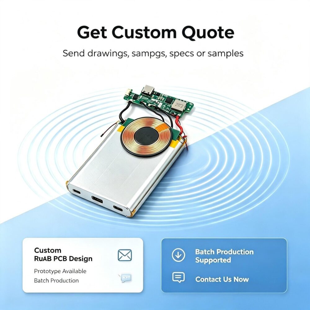 Custom Magnetic Wireless Power Bank Module | Professional PCB Design & Solution Development | Custom Size & Function Support