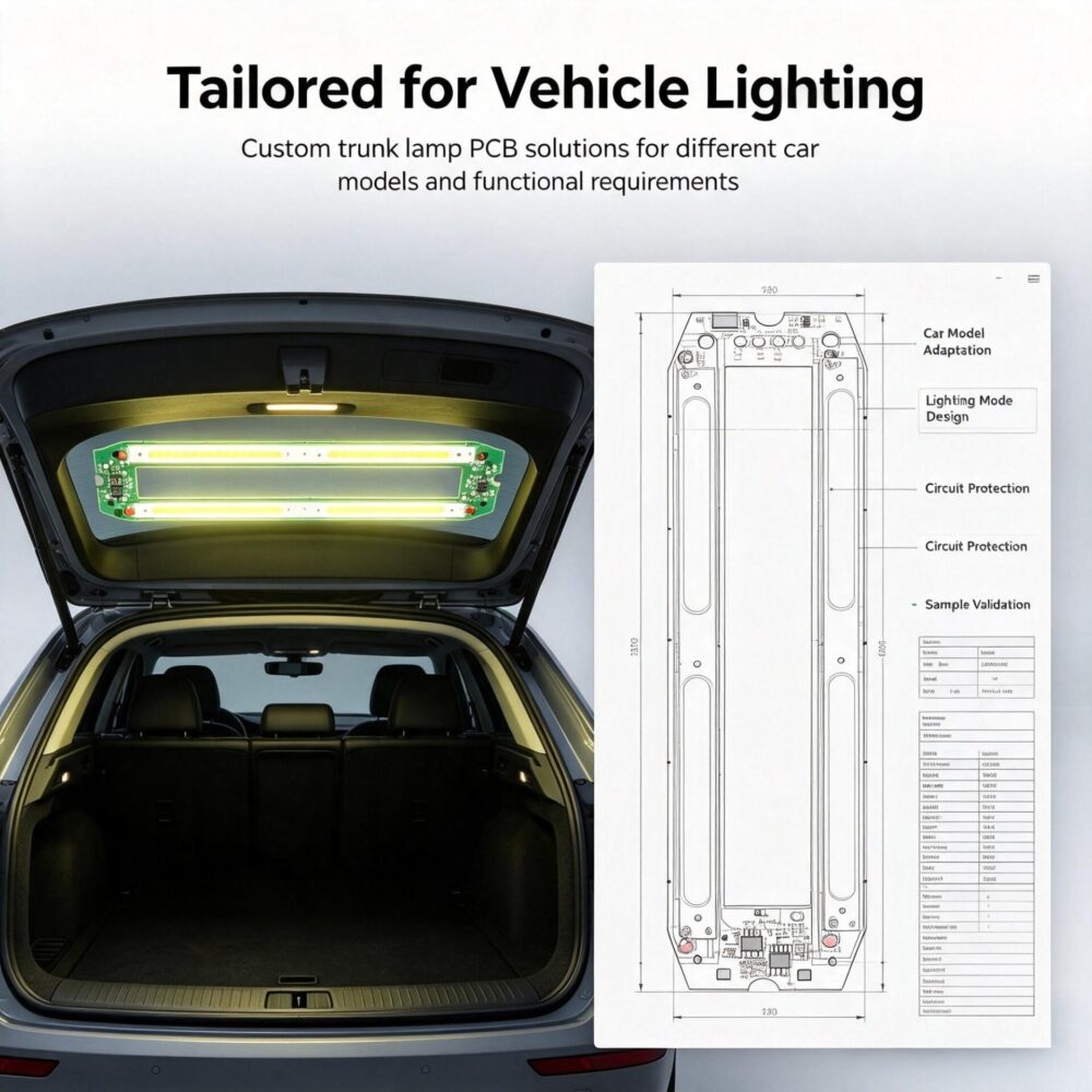 Custom Car Trunk LED Light PCB Board & Solution Development Service | Professional PCB Design & Parameter Customization
