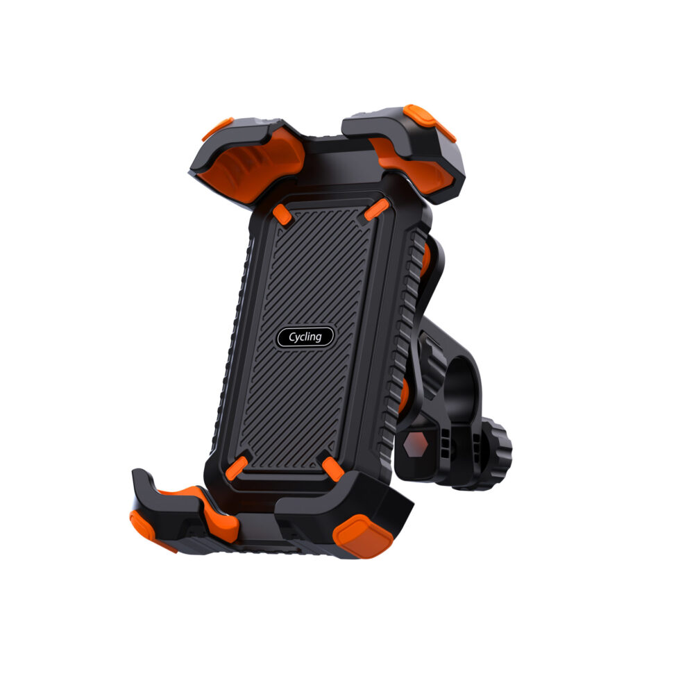 4‑Axis Shock Absorbing Motorcycle Phone Mount | 360° Rotatable One‑Hand Quick Release Bike Phone Holder