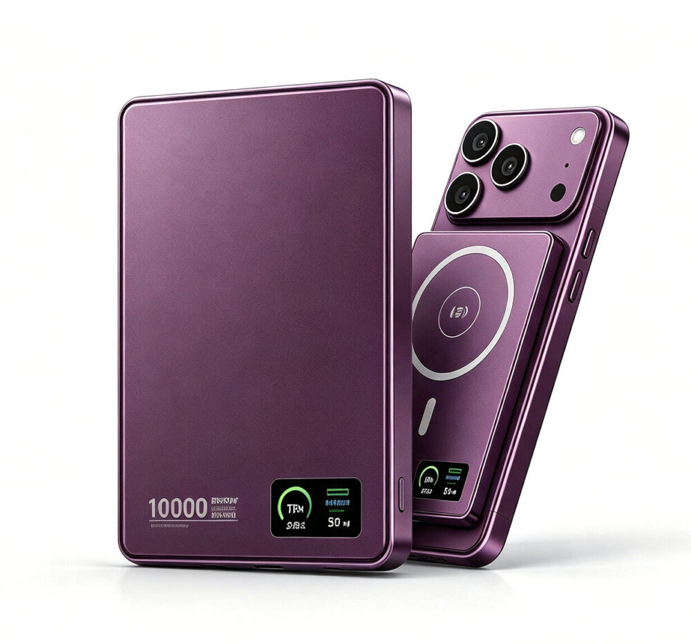 semi-solid battery Ultra Thin Qi2.2 Magnetic Power Bank | 25W iphone wireless Fast Charge PD30W + Smart Watch Charging + TFT Real-time Display