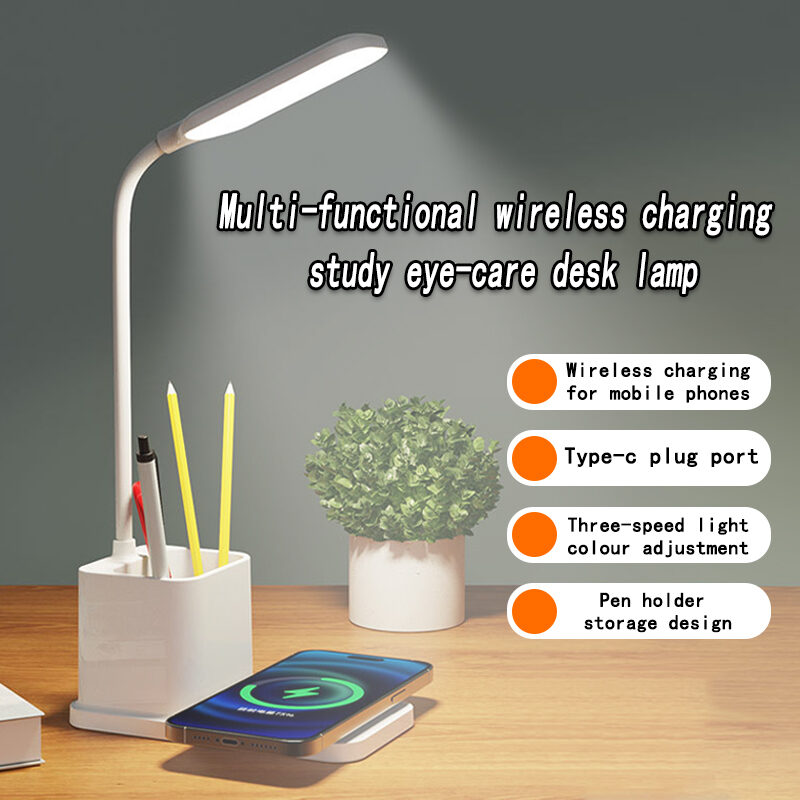 low cost 15W Wireless Charging LED Desk Lamp for Gift promotion