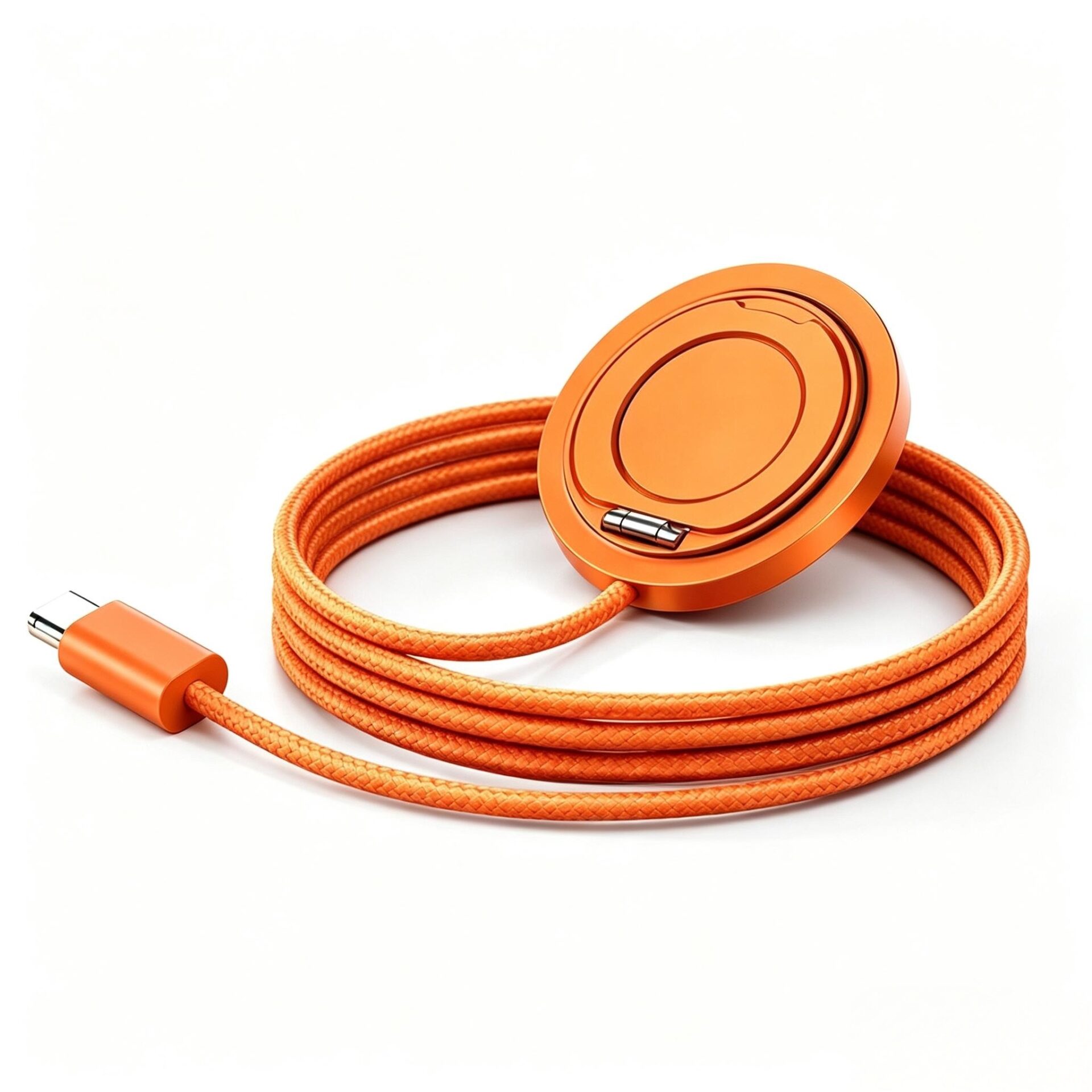 Foldable Stand Magnetic Wireless Charging Cable | Nylon Braided Type-C magsafe for iPhone - Image 5