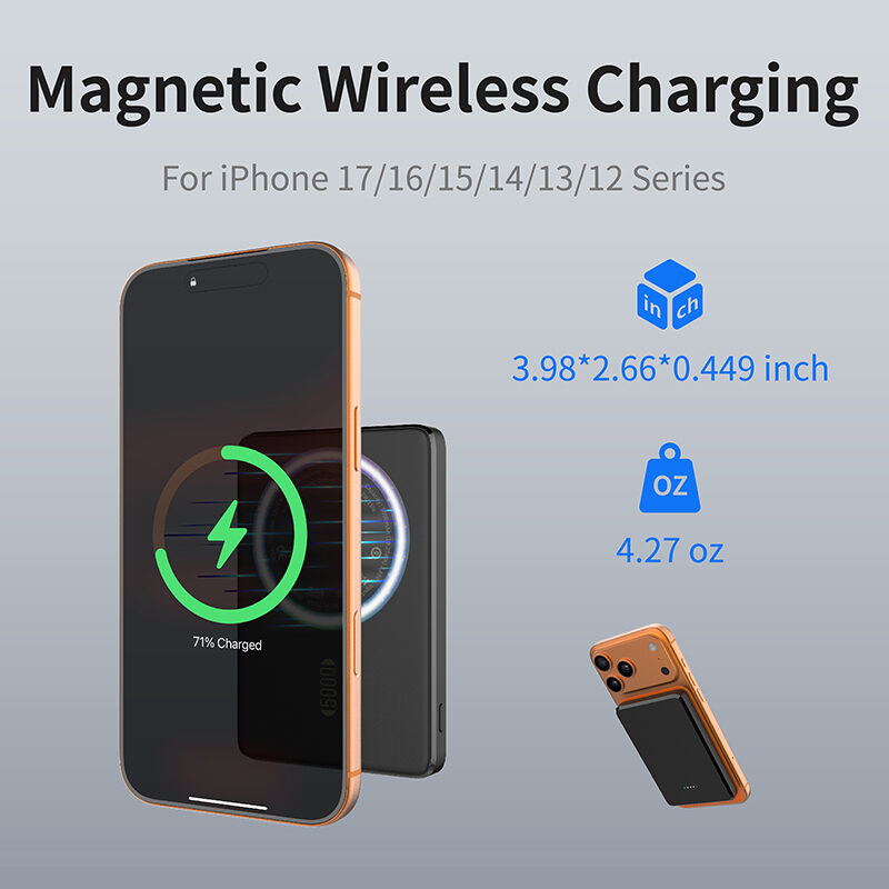 5000mAh Magnetic Wireless Power Bank | 15W Wireless PD20W Fast Charging Portable Magnet Charger - Image 10