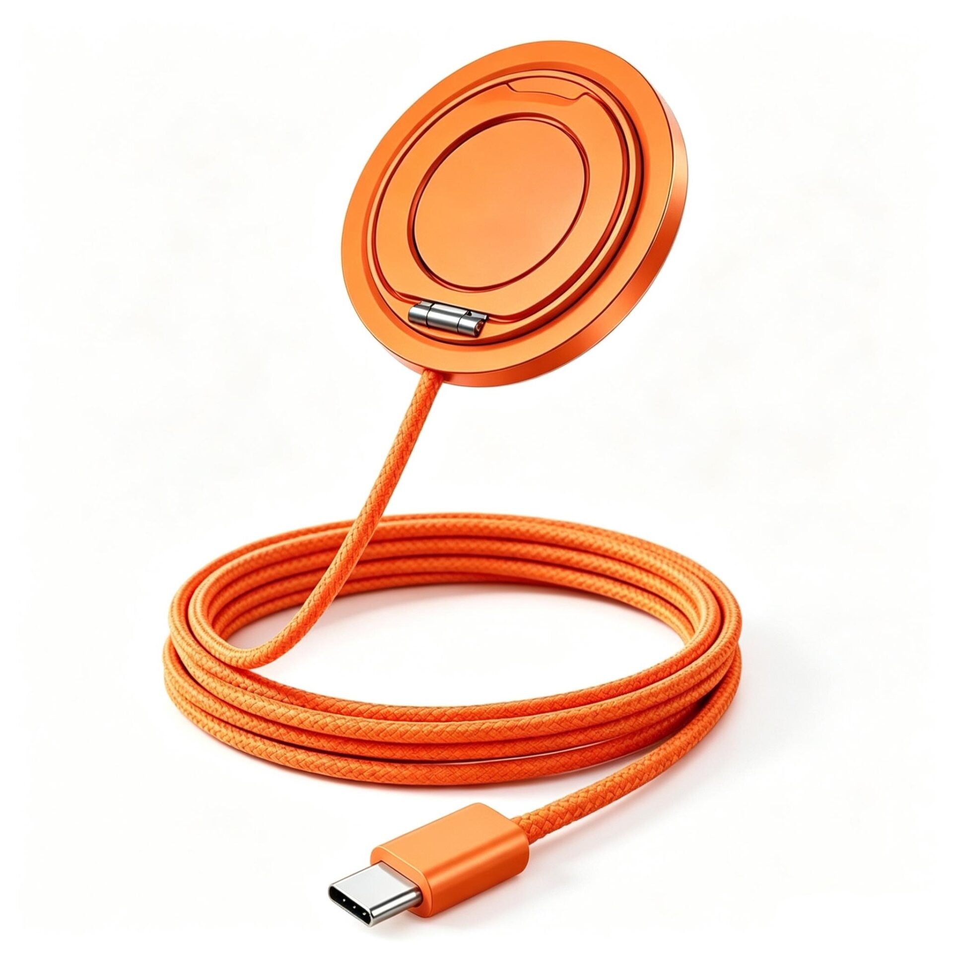Foldable Stand Magnetic Wireless Charging Cable | Nylon Braided Type-C magsafe for iPhone - Image 9