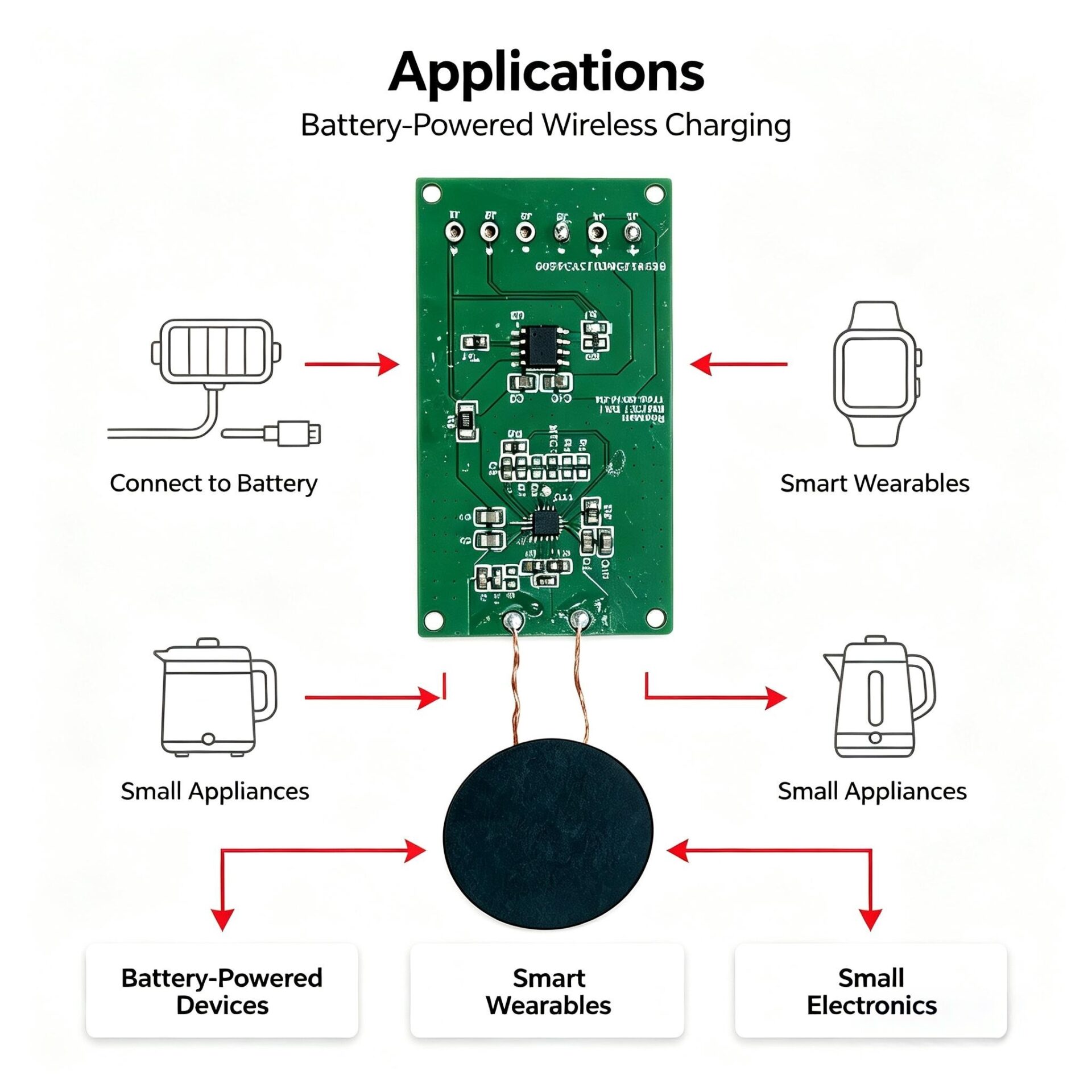 5V1A Wireless Charging Receiver Module | with Battery Charge Management - Image 3