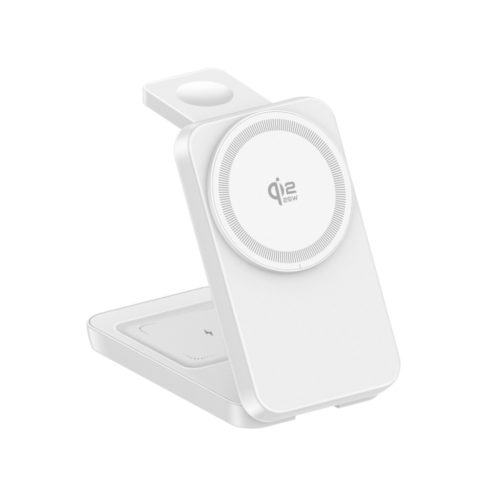 25W 3-in-1 Foldable Magnetic Wireless Charging Stand Magsafe Compatible
