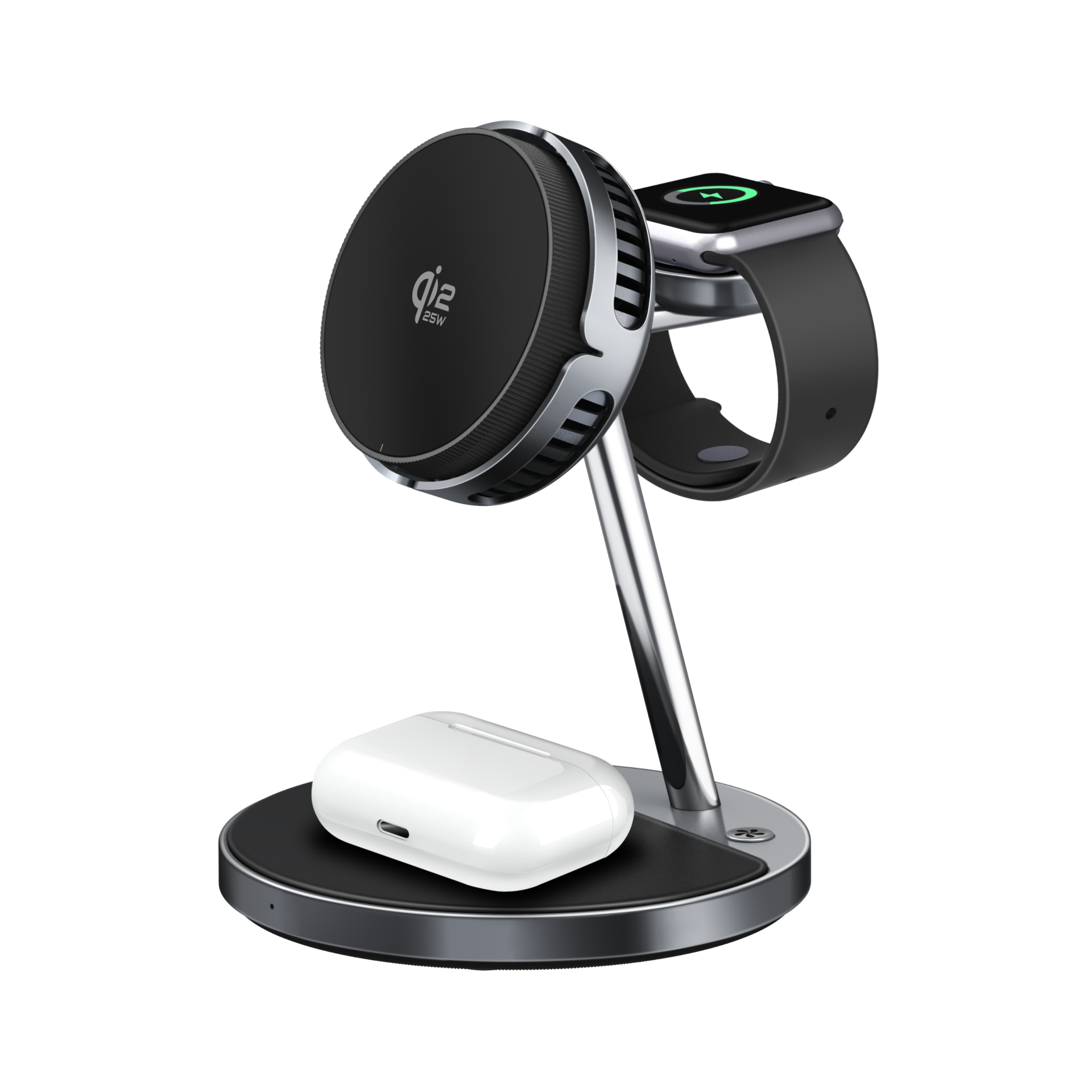 Qi2 Certified 25W 4-in-1 Magnetic Wireless Charger with Cooling Fan - Image 5
