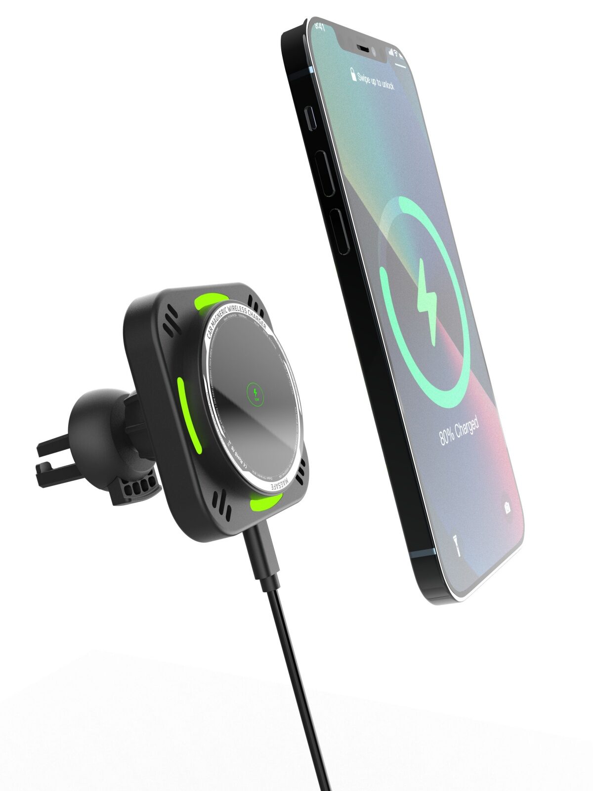 OEM Magnetic Wireless Car Charger Mount | 15W Qi Car Charger Factory - Image 8